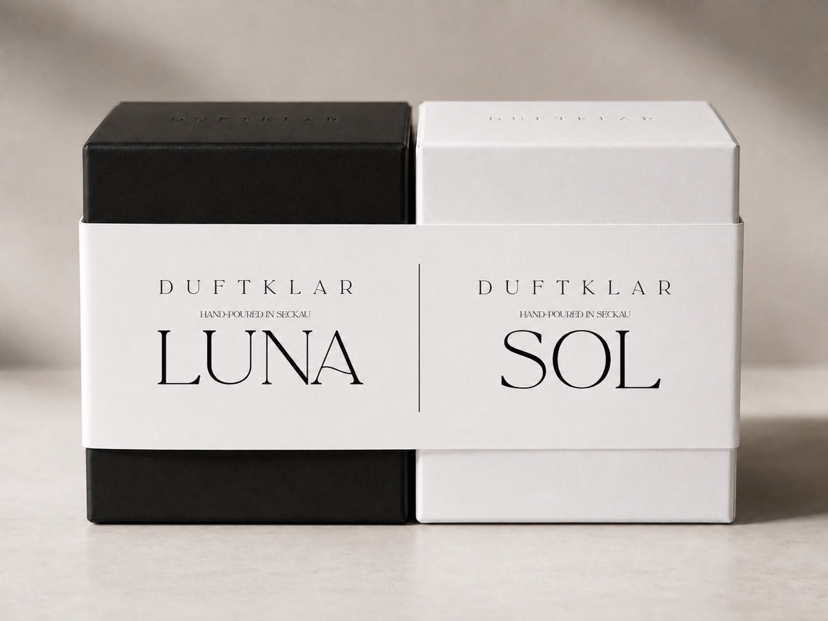SOL & LUNA Geschenkset in schwarzer und weißer Geschenkverpackung